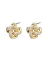 Adornia 14k Plated Cz Knot Twist Stud Earrings