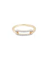 Adornia 14k Plated Cz Link Ring In Gold
