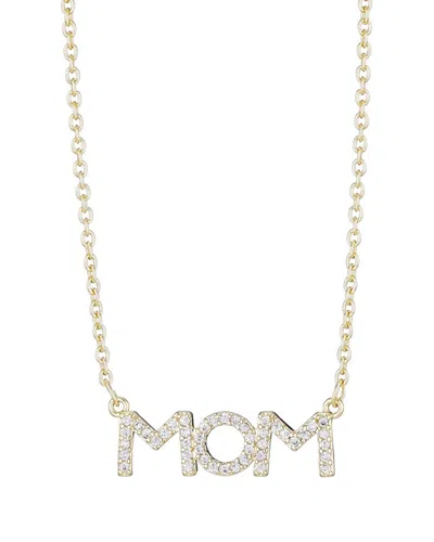 ADORNIA ADORNIA 14K PLATED CZ MOM NECKLACE