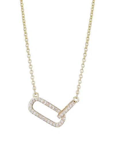 ADORNIA ADORNIA 14K PLATED CZ PAVE LINKS NECKLACE