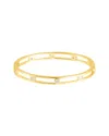 Adornia 14k Plated Cz Studded Bangle Bracelet