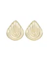 Adornia 14k Plated Deco Stud Earrings In Gold