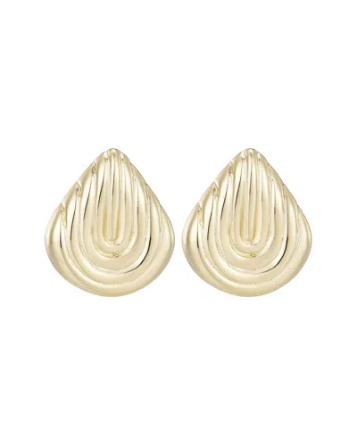 ADORNIA ADORNIA 14K PLATED DECO STUD EARRINGS