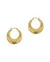 Adornia Stainless Steel Domed 25mm Hoop Earrings