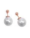 Adornia Spring 2022 14k Rose Gold Vermeil 5-5.5mm Imitation Pearl Double Sided Ball Earrings In Gold