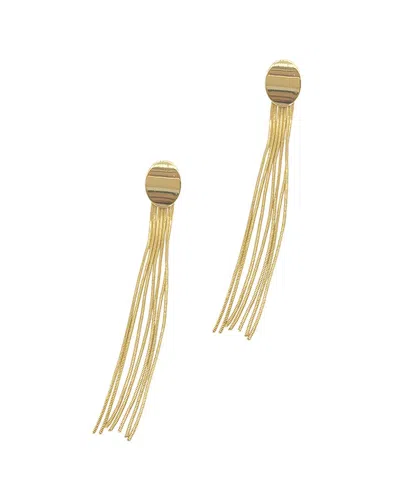 Adornia Oval Chain Drop Earrings In Yellow