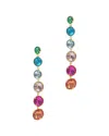 Adornia Rainbow Linear Drop Earrings In Multi