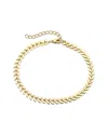 Adornia 14k Plated Fishtail Chain Adjustable Anklet