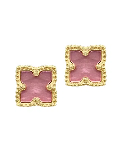 Adornia 14k Plated Flower Studs