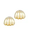 Adornia 14k Plated Fluted Wrap Around Huggie Earrings
