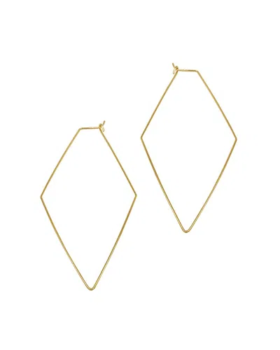 Adornia 14k Plated Geometric Hoops In Gold