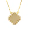 Adornia 14k Plated Halo Clover Necklace