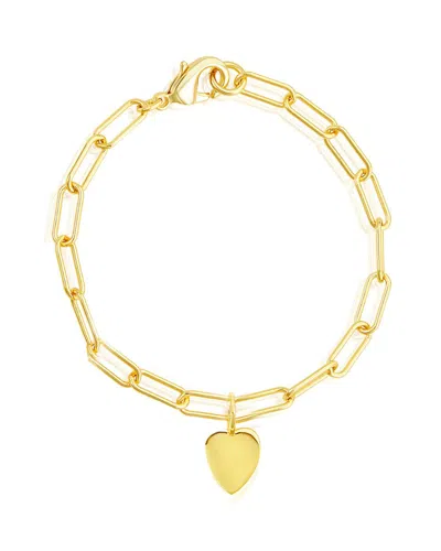 ADORNIA ADORNIA 14K PLATED HEART BRACELET