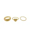 Adornia 14k Plated Heart Ring Set