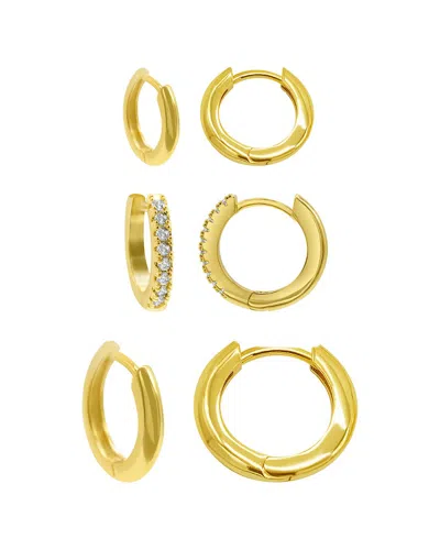 Adornia 14k Plated Hoops In Gold