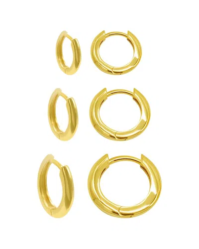 Adornia 14k Plated Hoops In Gold