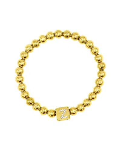 Adornia 14k Plated Initial Bracelet In Gold