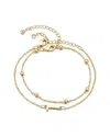 Adornia 14k Plated Initial Bracelet Set In Gold