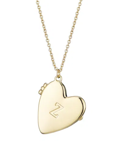 Adornia 14k Plated Initial Heart Locket Necklace In Gold