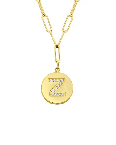 Adornia 14k Plated Initial Necklace In Gold