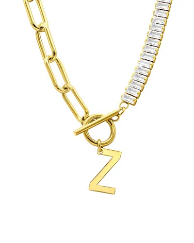 Adornia 14k Plated Initial Necklace In Gold