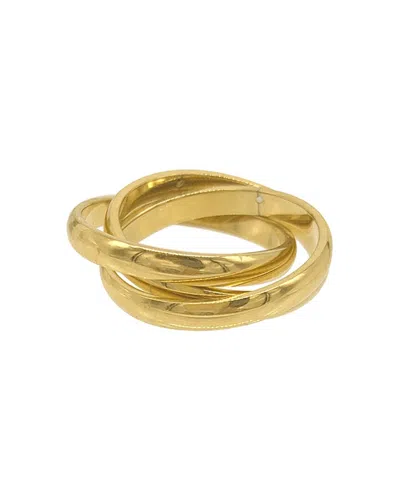 ADORNIA ADORNIA 14K PLATED INTERLOCKING RING