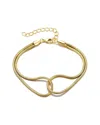 Adornia 14k Plated Interlocking Rope Chain Bracelet In Gold