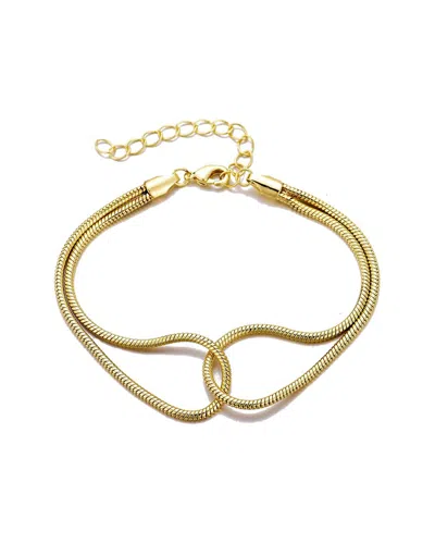 ADORNIA ADORNIA 14K PLATED INTERLOCKING ROPE CHAIN BRACELET