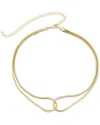 Adornia 14k Plated Interlocking Rope Chain Necklace In Gold