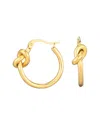Adornia 14k Plated Knot Hoop Earrings No Color No In Gold