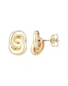 Adornia 14k Plated Knot Studs Earrings In Gold