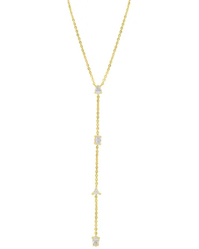 Adornia 14k Plated Lariat Y Necklace In Silver