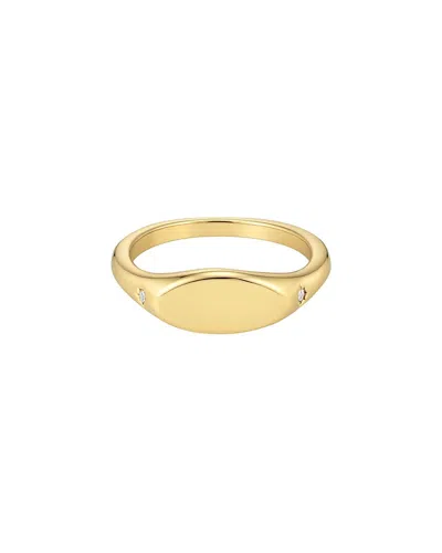 Adornia 14k Plated Marquis Cz Pinky Ring In White