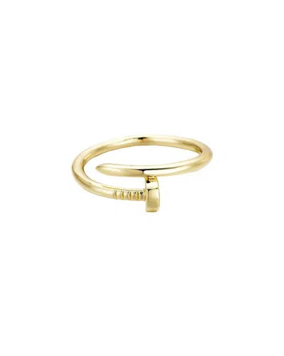 Adornia 14k Plated Nail Ring In Gold