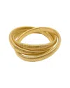 Adornia 14k Plated Omega Chain Triplet Bracelet In Gold