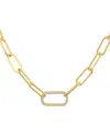 Adornia Paper Clip Chain With Oversized Link Necklace