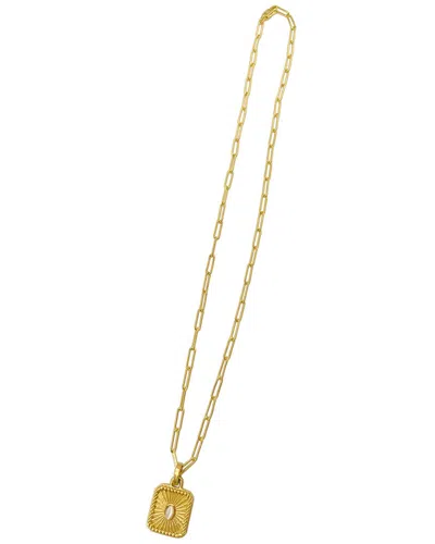 Adornia 14k Plated Paperclip Pendant Necklace
