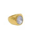Adornia 14k Plated Pearl Ring