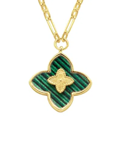 Adornia 14k Plated Pendant Necklace In Green