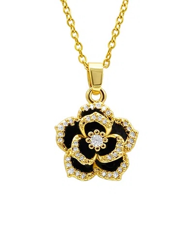 Adornia 14k Plated Pendant Necklace In Black