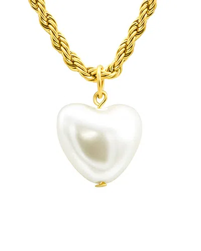 Adornia 14k Plated Pendant Necklace In White