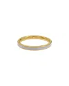 Adornia 14k Gold Plated White Enamel Band In Gold