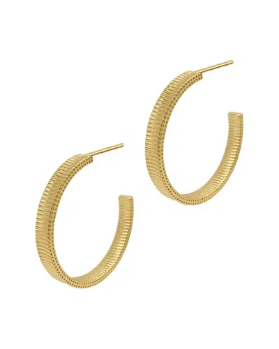 Adornia 14k Plated Ripple Hoops