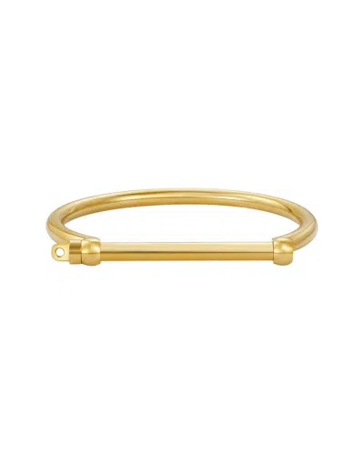 Adornia 14k Plated Screw Cuff Bracelet In Gold