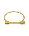Adornia 14k Gold-plated Screw Closure Bangle Bracelet