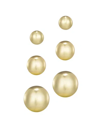 Adornia 14k Plated Set Of 3 Ball Stud Earrings In Gold