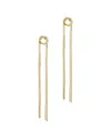 Adornia 14k Plated Slinky Rope Chain Sweeper Earrings