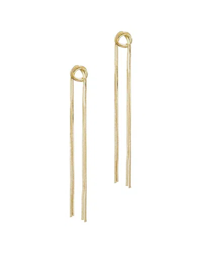 ADORNIA ADORNIA 14K PLATED SLINKY ROPE CHAIN SWEEPER EARRINGS