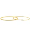 Adornia Gold Marquis And Pave Stacking Bangle Bracelet Set