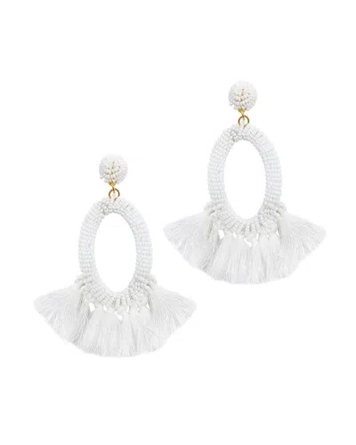 Adornia 14k Plated Statement Earrings In White